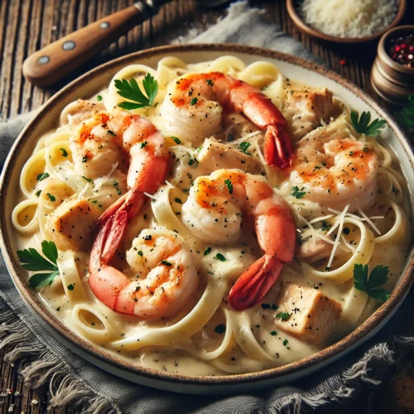 How to Make Chicken and Shrimp Alfredo in 5 Easy Steps